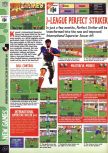 Scan of the preview of Jikkyou J-League Perfect Striker published in the magazine Computer and Video Games 184, page 1