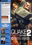 Scan of the review of Quake II published in the magazine Computer and Video Games 214, page 1