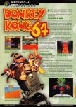 Scan of the review of Donkey Kong 64 published in the magazine GamePro 136, page 1