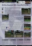 Scan of the review of All-Star Baseball 2001 published in the magazine GamePro 140, page 1