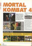 Scan of the review of Mortal Kombat 4 published in the magazine X64 10, page 1