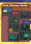 Scan of the preview of Turok: Dinosaur Hunter published in the magazine Consoles + 061, page 20