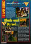 Scan of the preview of Blade & Barrel published in the magazine Consoles + 056, page 1