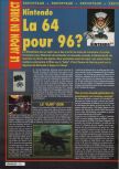 Scan of the article La 64 pour 96? published in the magazine Consoles + 049, page 1
