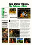 Scan de la preview de Xena: Warrior Princess: The Talisman of Fate paru dans le magazine Electronic Gaming Monthly 124, page 13