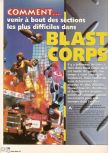 Scan of the walkthrough of Blast Corps published in the magazine X64 HS01, page 1