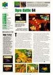 Scan of the preview of Ogre Battle 64: Person of Lordly Caliber published in the magazine Electronic Gaming Monthly 134, page 1