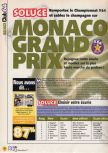 Scan of the walkthrough of Monaco Grand Prix Racing Simulation 2 published in the magazine X64 HS07, page 1