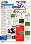 Scan of the walkthrough of Madden NFL 99 published in the magazine Expert Gamer 54, page 1