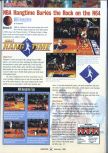 Scan of the review of NBA Hangtime published in the magazine GamePro 101, page 1