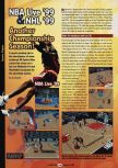 Scan of the preview of NBA Live 99 published in the magazine GamePro 119, page 15