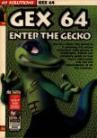 Scan of the walkthrough of Gex 64: Enter the Gecko published in the magazine 64 Solutions 08, page 1