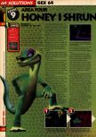 Scan of the walkthrough of Gex 64: Enter the Gecko published in the magazine 64 Solutions 08, page 13