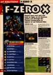 Scan of the walkthrough of F-Zero X published in the magazine 64 Solutions 08, page 1