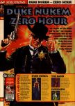 Scan of the walkthrough of Duke Nukem Zero Hour published in the magazine 64 Solutions 13, page 1
