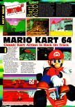 Scan de la preview de Mario Kart 64 paru dans le magazine Electronic Gaming Monthly 091, page 1