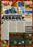 Scan de la preview de Aero Fighters Assault paru dans le magazine Electronic Gaming Monthly 098, page 1