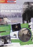 Scan of the review of Star Wars: Shadows Of The Empire published in the magazine Le Magazine Officiel Nintendo 01, page 1