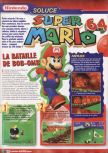 Scan of the walkthrough of Super Mario 64 published in the magazine Le Magazine Officiel Nintendo 01, page 1