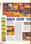 Scan of the review of NBA Jam '99 published in the magazine X64 14, page 1
