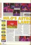 Scan du test de Milo's Astro Lanes paru dans le magazine X64 14, page 1