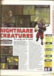 Scan of the review of Nightmare Creatures published in the magazine X64 14, page 1