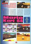 Scan of the preview of Mario Kart 64 published in the magazine 64 Player 1, page 9