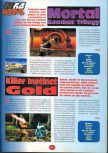 Scan of the preview of Killer Instinct Gold published in the magazine 64 Player 1, page 1