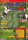 Scan of the review of World Cup 98 published in the magazine Consoles + 076, page 1