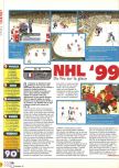 Scan of the review of NHL '99 published in the magazine X64 12, page 1