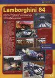Scan of the preview of Automobili Lamborghini published in the magazine Consoles + 067, page 1