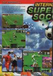 Scan of the review of International Superstar Soccer 64 published in the magazine Consoles + 067, page 1