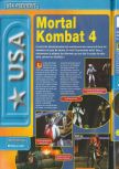 Scan of the preview of Mortal Kombat 4 published in the magazine Consoles + 072, page 1