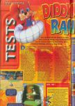 Scan of the review of Diddy Kong Racing published in the magazine Consoles + 072, page 1