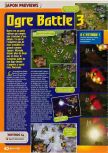 Scan of the preview of Ogre Battle 64: Person of Lordly Caliber published in the magazine Consoles + 082, page 1
