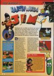 Scan of the review of Earthworm Jim 3D published in the magazine Consoles + 095, page 1