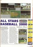 Scan of the review of All-Star Baseball 2000 published in the magazine X64 17, page 1