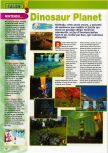 Scan of the preview of Dinosaur Planet published in the magazine Consoles + 101, page 1