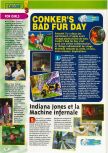 Scan of the preview of Conker's Bad Fur Day published in the magazine Consoles + 101, page 1