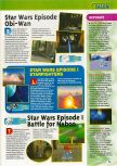 Scan of the preview of Star Wars: Episode I: Battle for Naboo published in the magazine Consoles + 101, page 1
