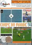 Scan of the review of World Cup 98 published in the magazine Joypad 075, page 1