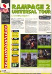 Scan of the review of Rampage 2: Universal Tour published in the magazine X64 18, page 1