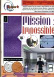 Scan of the review of Mission: Impossible published in the magazine Joypad 079, page 1