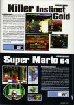 Scan of the review of Super Mario 64 published in the magazine Super Power 047, page 1