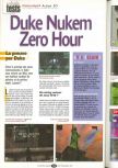 Scan of the review of Duke Nukem Zero Hour published in the magazine Player One 100, page 1