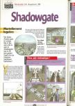 Scan of the review of Shadowgate 64: Trial of the Four Towers published in the magazine Player One 100, page 1