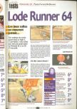 Scan du test de Lode Runner 3D paru dans le magazine Player One 100, page 1