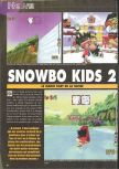 Scan of the preview of Snowboard Kids 2 published in the magazine Consoles News 30, page 1