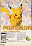 Scan du test de Pokemon Stadium paru dans le magazine X64 28, page 1