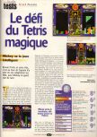 Scan of the review of Magical Tetris Challenge published in the magazine Player One 101, page 1